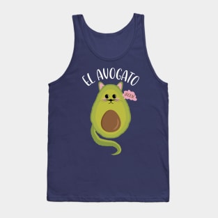 El Avogato cute funny cat gato avocado mash-up t-shirt Tank Top